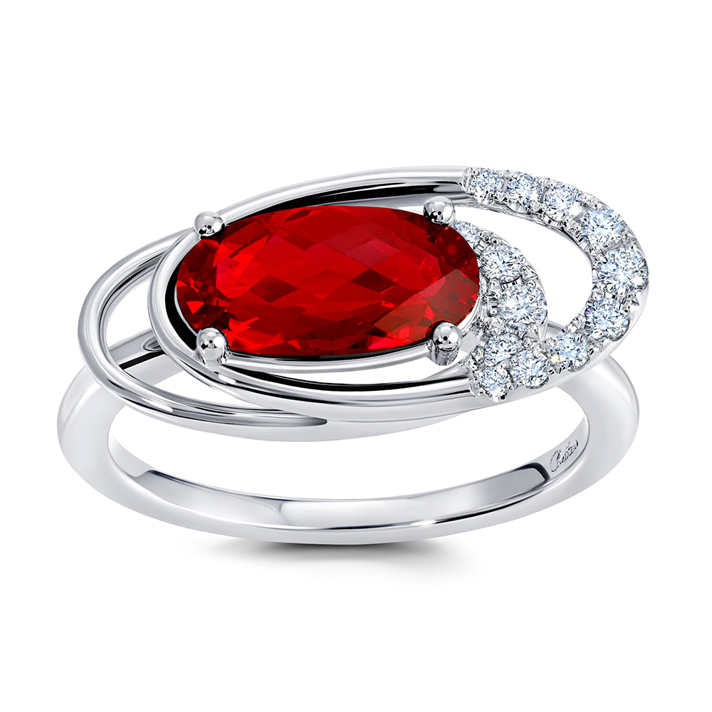 Chatham lab-grown ruby ring, style CR14995WRU