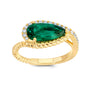 Chatham lab-grown emerald ring, style CR15000YEM