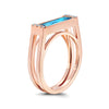 Aqua Blue Spinel Ring