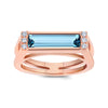 Aqua Blue Spinel Ring