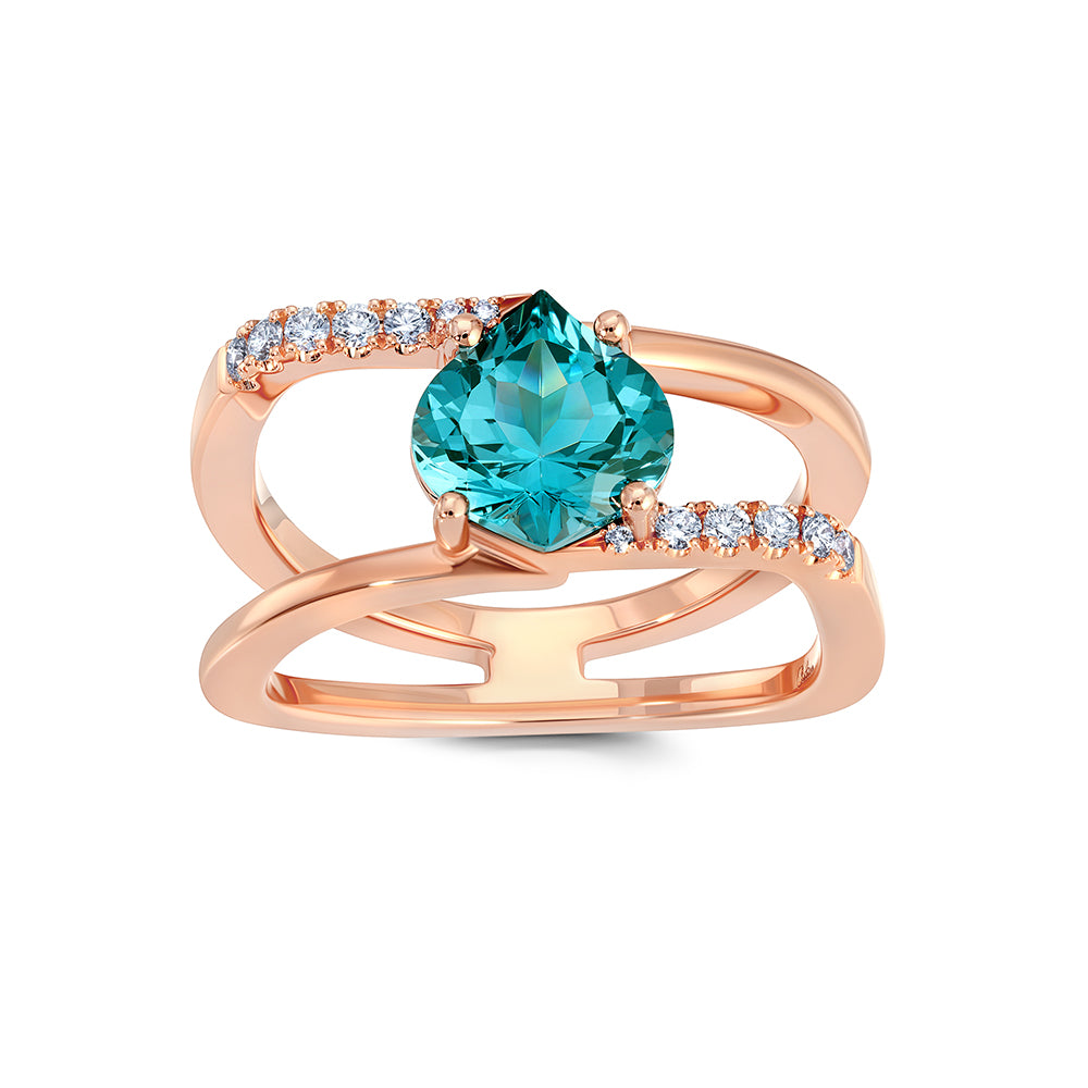 Chatham lab-grown spinel ring, style CR15004RPA