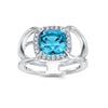 Aqua Blue Spinel Ring