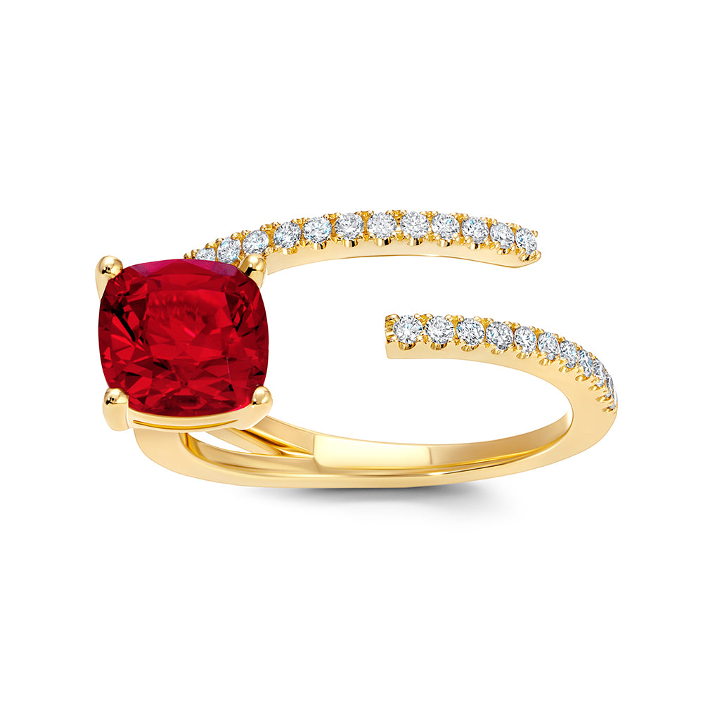 Chatham lab-grown ruby ring, style CR15008YRU