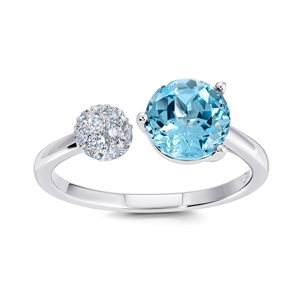 Chatham lab-grown aqua blue spinel ring, style CR15010WAQ