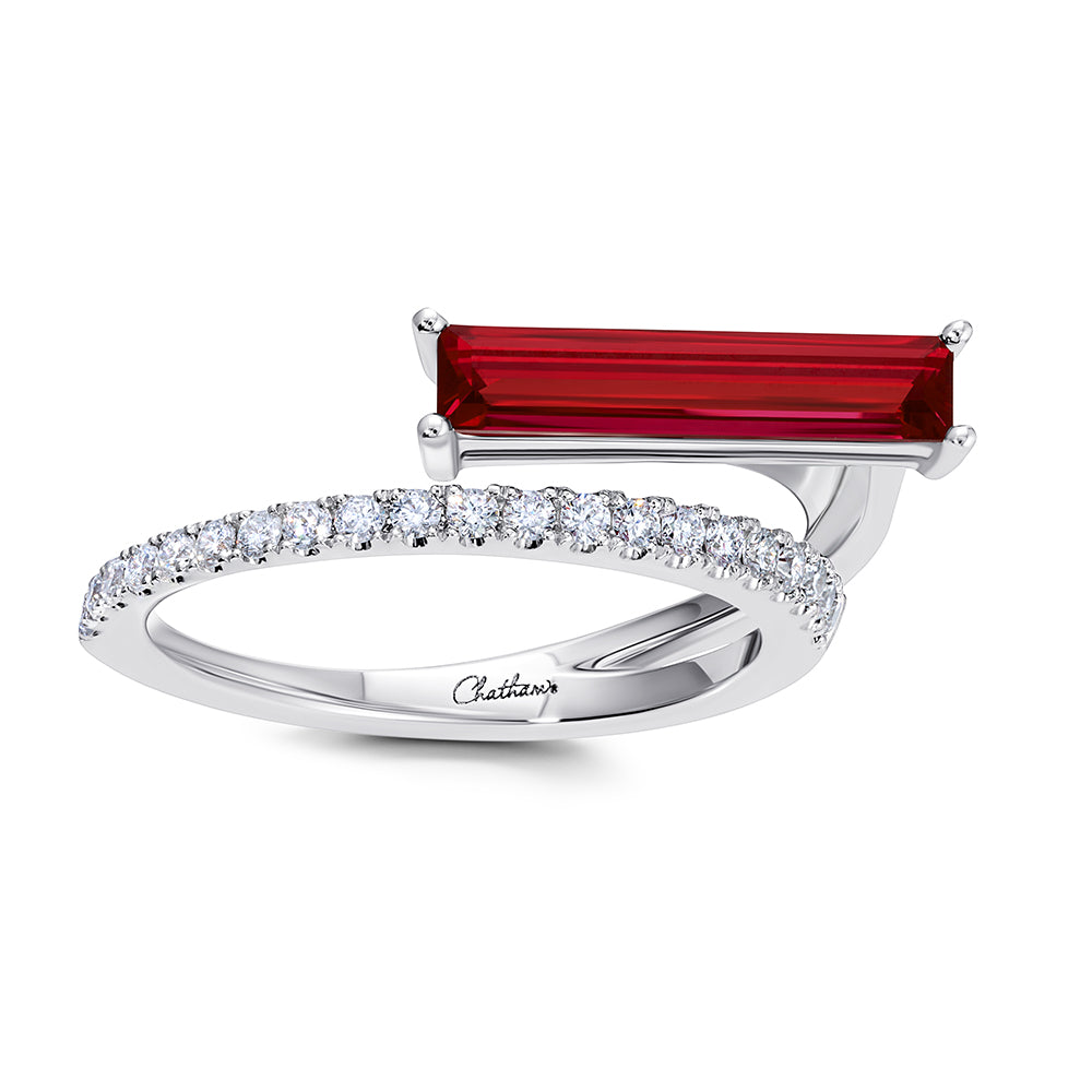 Chatham lab-grown ruby ring, style CR15017WRU
