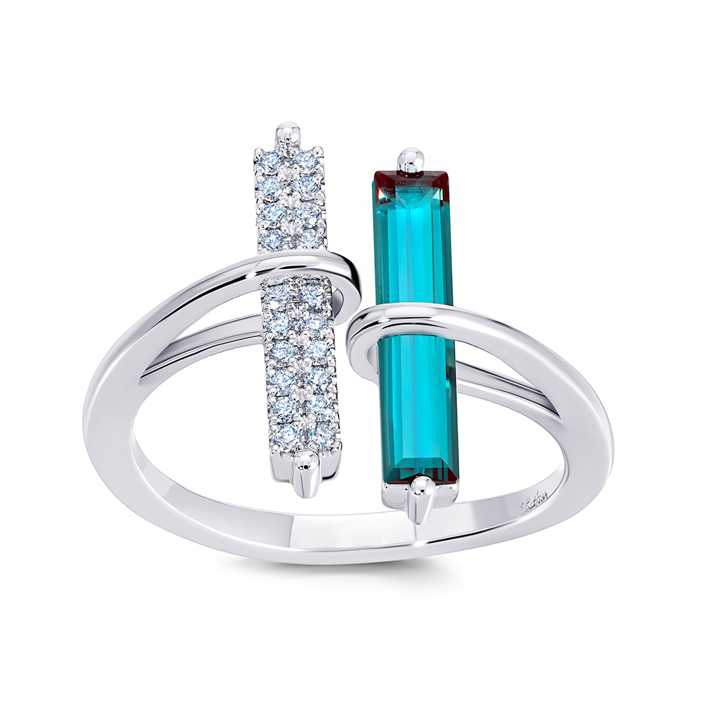 Chatham lab-grown alexandrite ring, style CR15018WAL