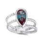 Chatham lab-grown alexandrite ring in 14k white gold, style CR15023WAL