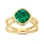 Chatham lab-grown emerald ring, style CR15026YEM