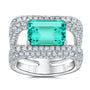 Chatham lab-grown chrysoberyl ring, style CR15067WCH