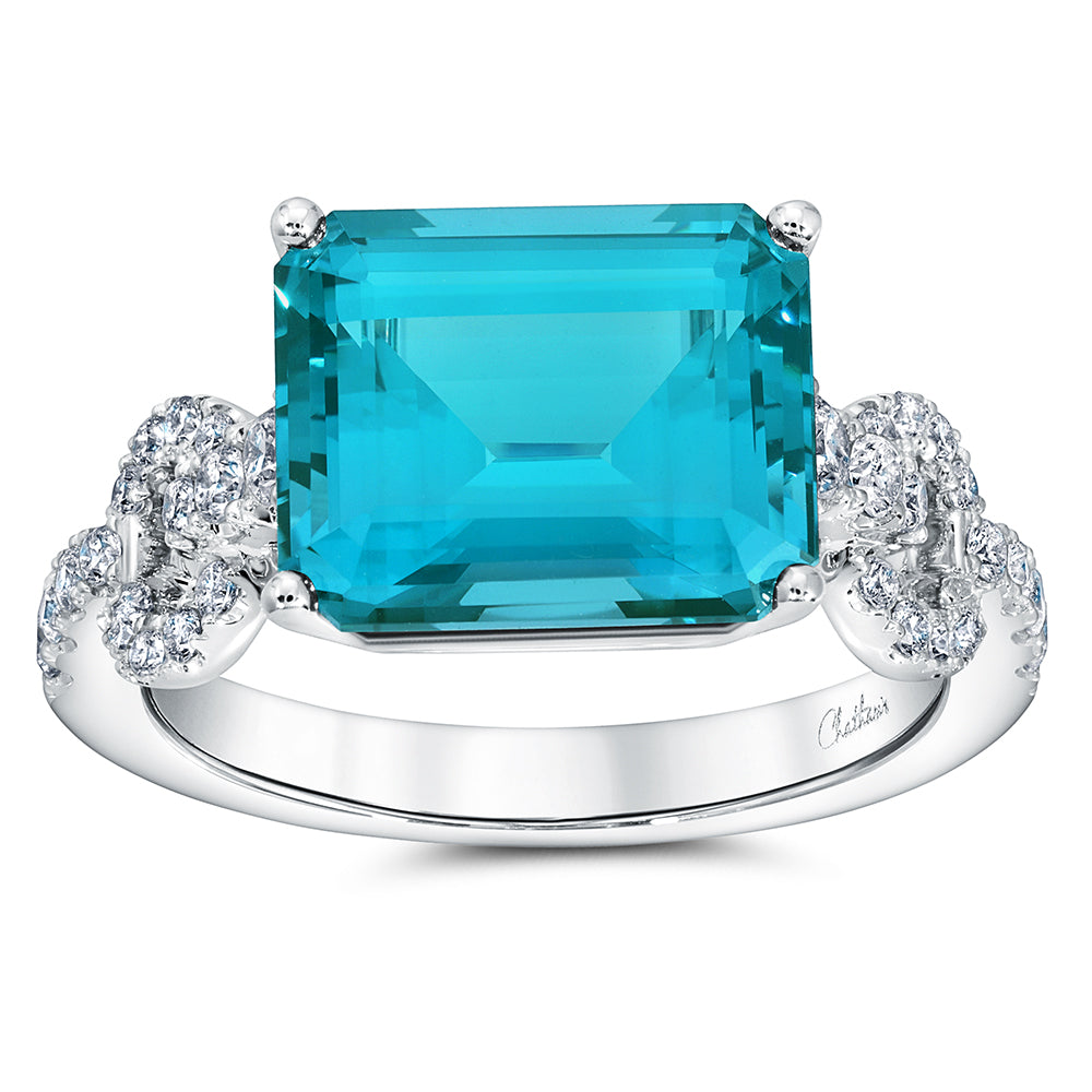 Chatham lab-grown spinel ring, style CR15069WPA