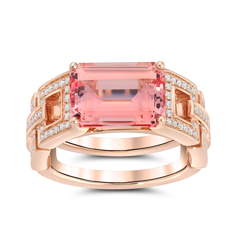 Chatham lab-grown champagne sapphire ring, style CR15070RCS