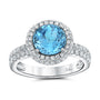 Chatham lab-grown aqua blue spinel ring in 18k white gold, style CR15072WAQ