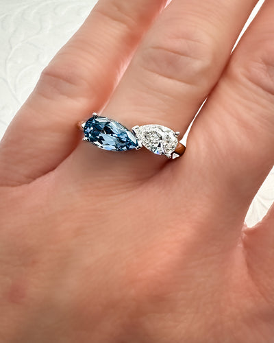 Aqua Blue Spinel Ring