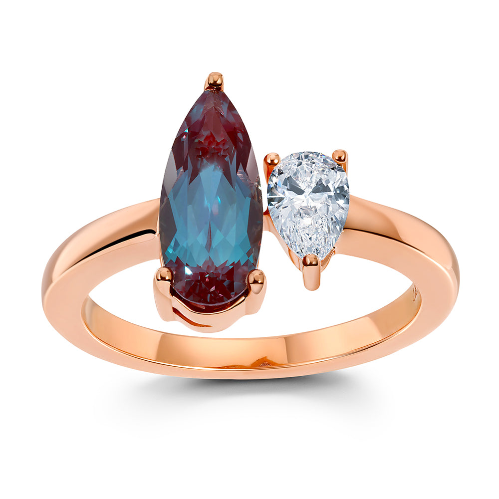 Chatham lab-grown alexandrite ring, style CR15116RAL