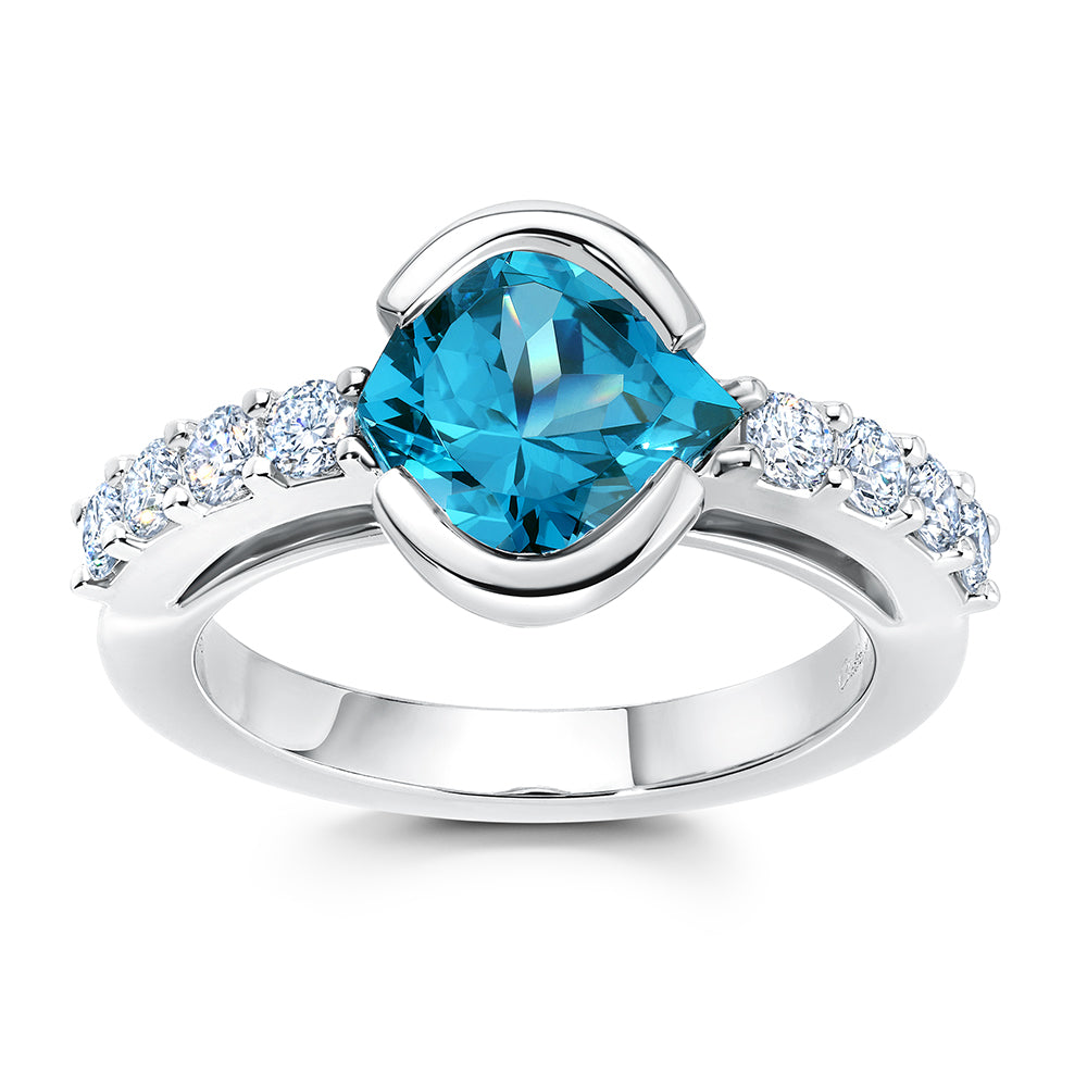 Chatham lab-grown spinel ring, style CR15118WPA