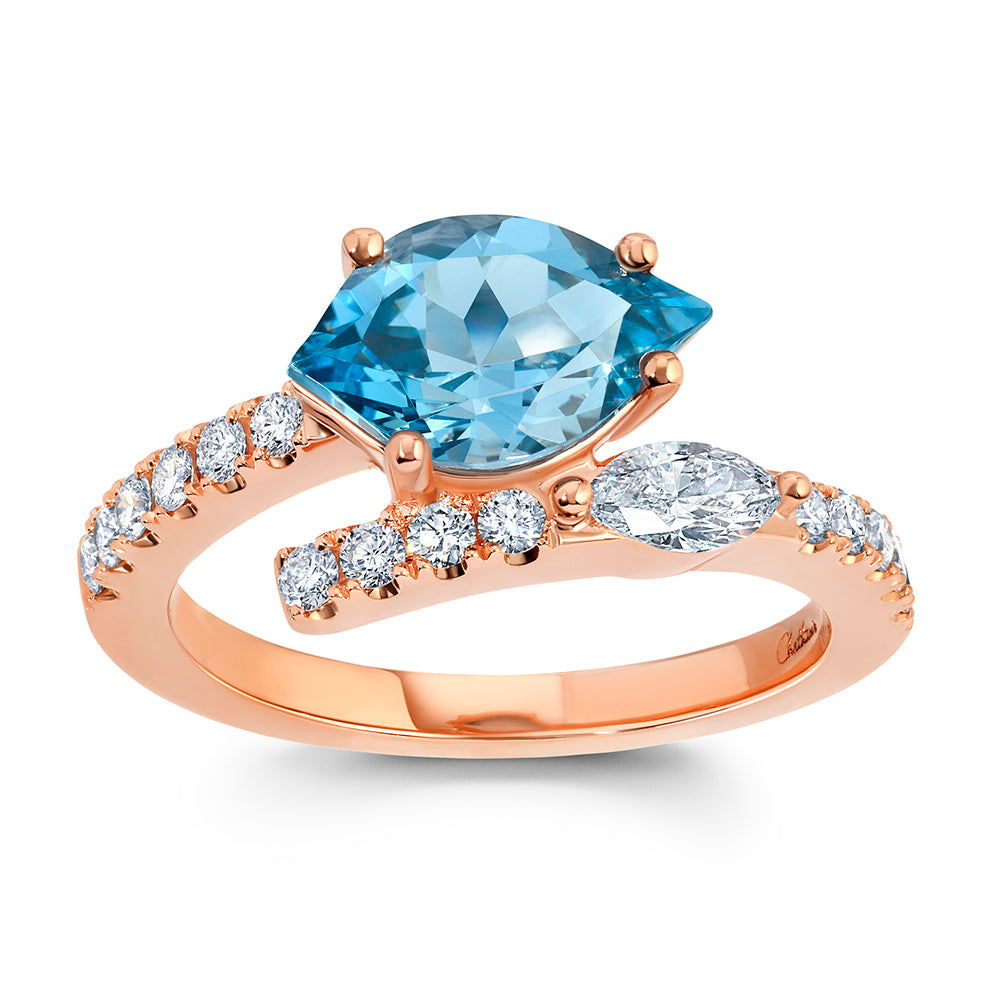 Chatham lab-grown aqua blue spinel ring, style CR15120RAQ