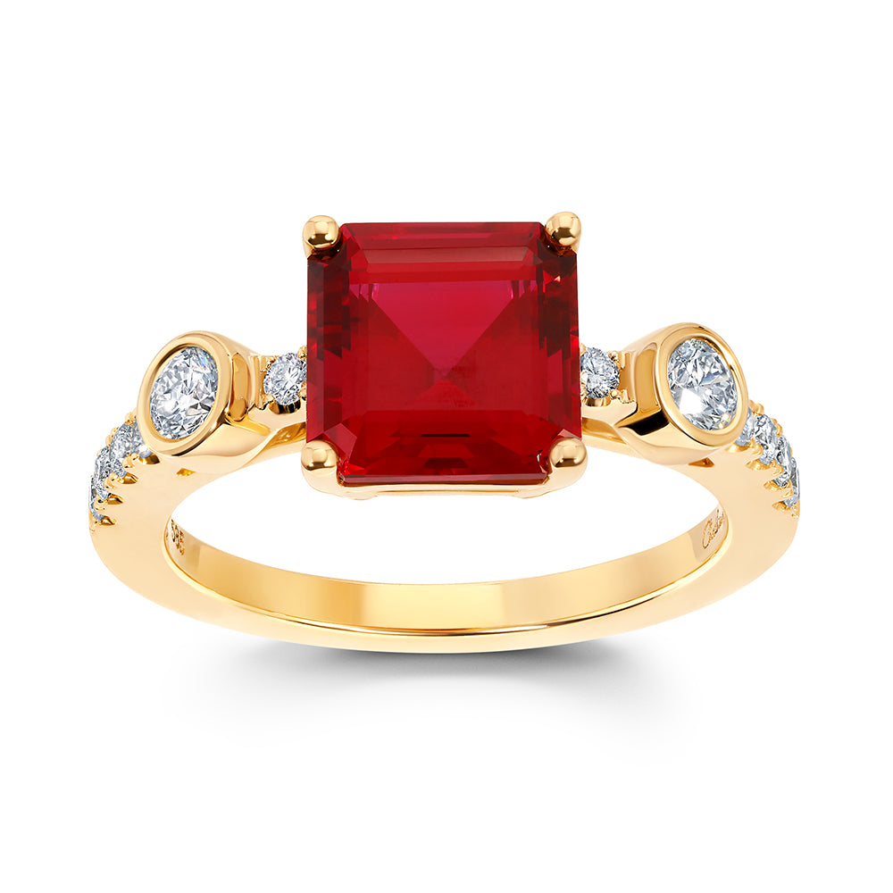 Chatham lab-grown ruby ring, style CR15123YRU
