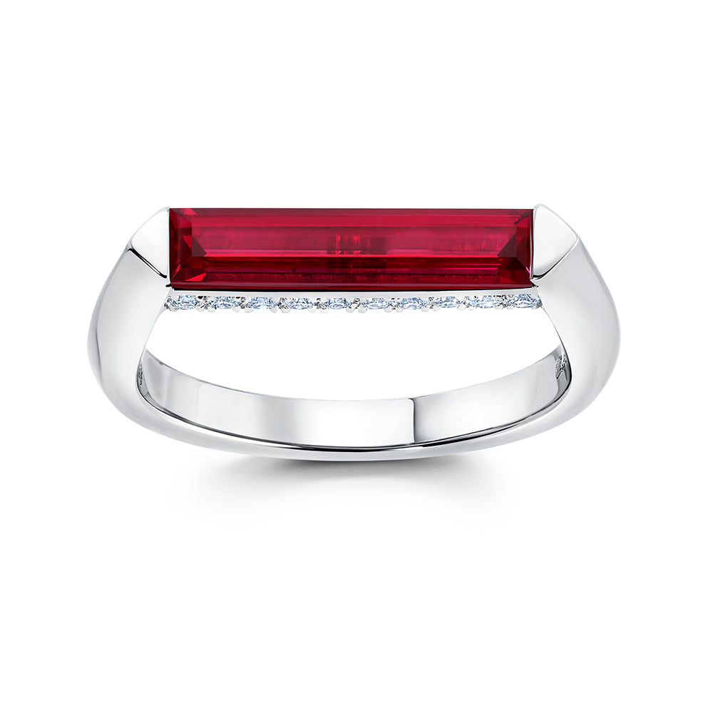 Chatham lab-grown ruby ring, style CR15128WRU