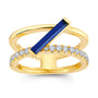 Chatham lab-grown blue sapphire ring, style CR15136YBS