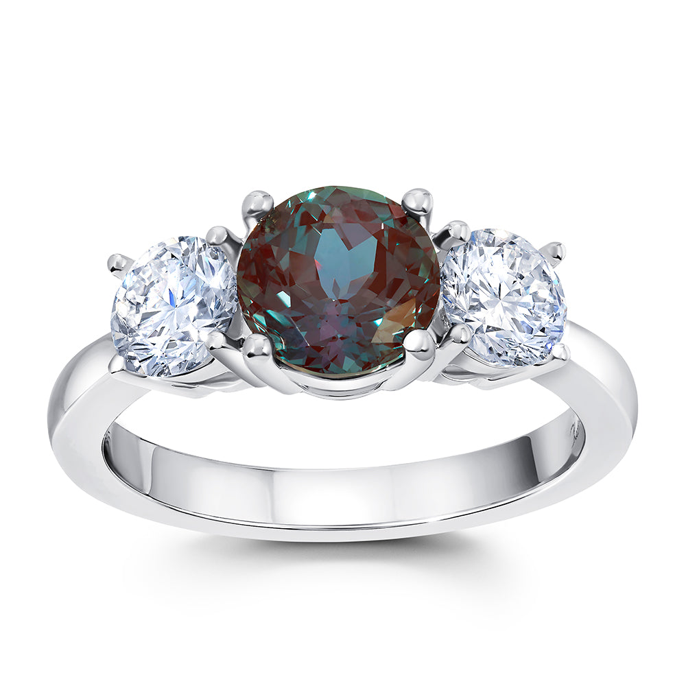 Chatham lab-grown alexandrite ring, style CR15153WAL