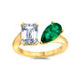 Chatham lab-grown emerald ring, style CR15159YEM