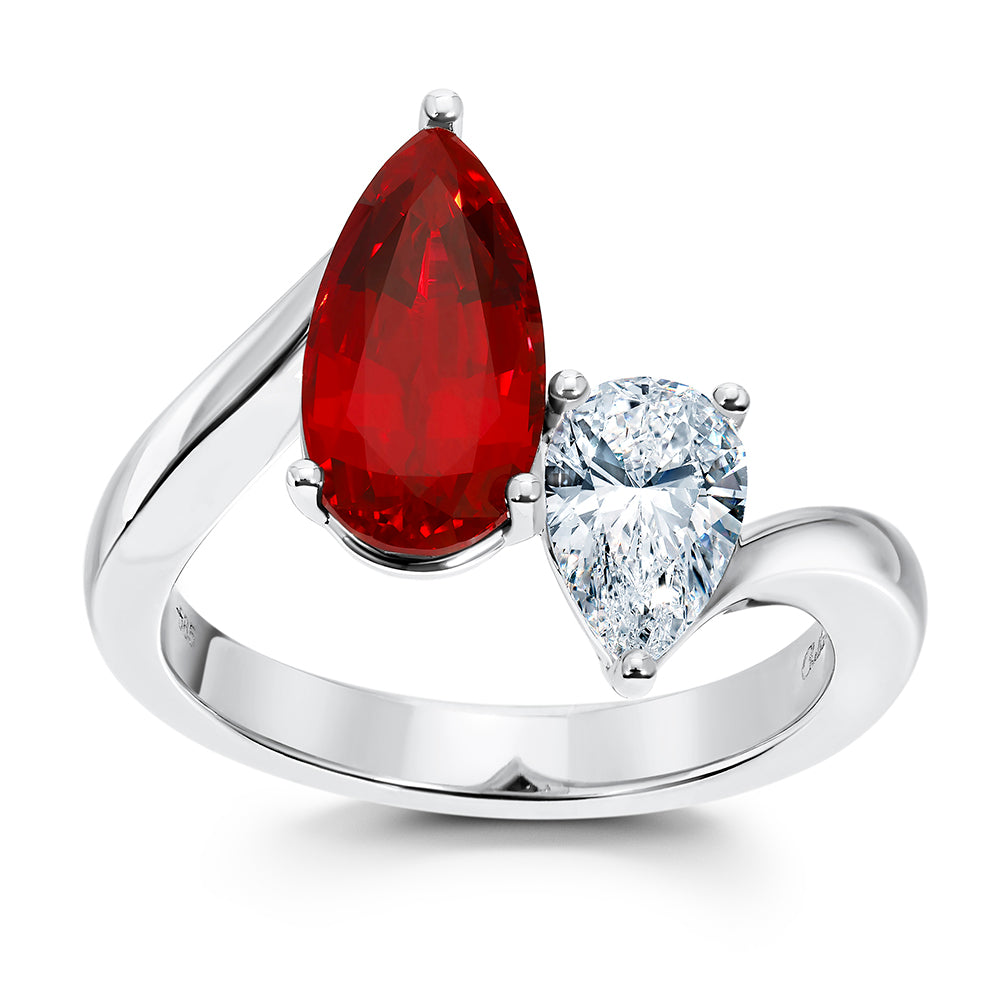 Chatham lab-grown ruby ring, style CR15161WRU