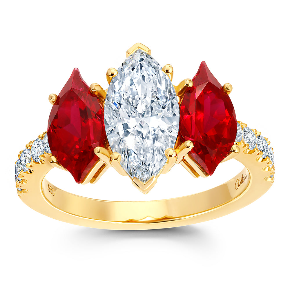 Chatham lab-grown ruby ring, style CR15163YRU