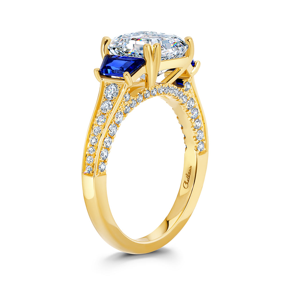 Diamond & Blue Sapphire Ring