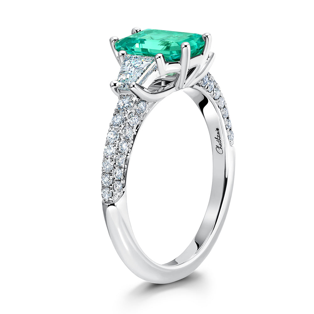 Chrysoberyl Ring – Octagon, 14K White Gold