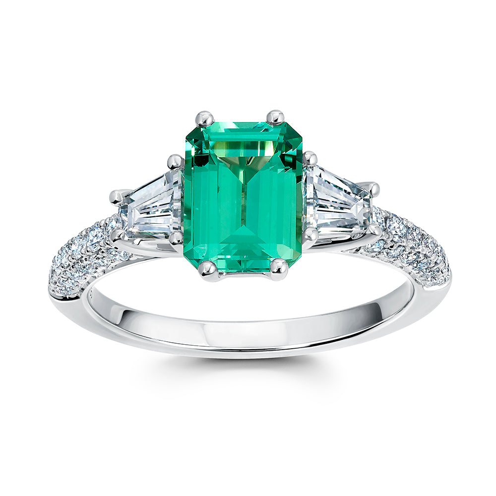 Chatham lab-grown chrysoberyl ring, style CR15189WCH