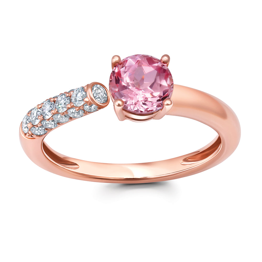 Chatham lab-grown champagne sapphire ring, style CR15257RCS