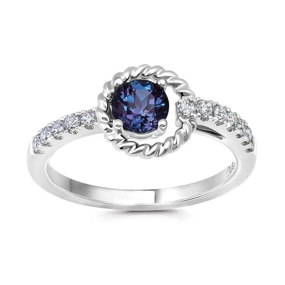 Chatham lab-grown alexandrite ring, style CR15260WAL