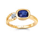 Chatham lab-grown blue sapphire ring, style CR15262WYBS