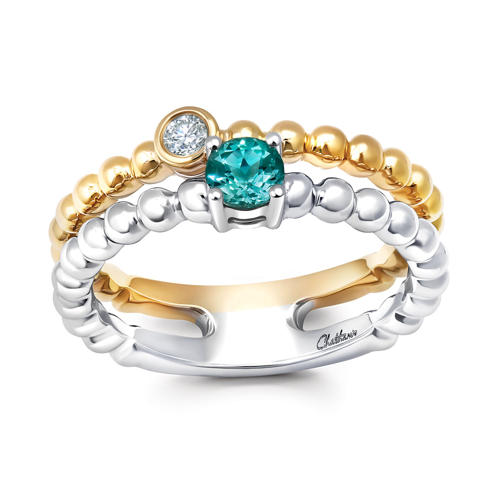 Chatham lab-grown chrysoberyl ring, style CR15265WYCH