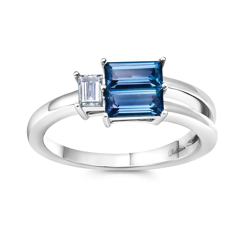 Chatham lab-grown alexandrite ring, style CR15268WAL