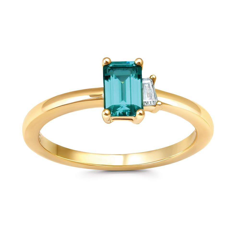 Chatham lab-grown chrysoberyl ring, style CR15274YCH