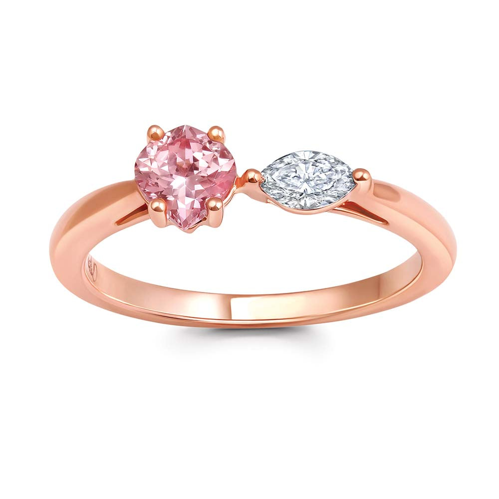 Chatham lab-grown champagne sapphire ring, style CR15281RCS