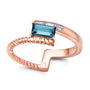Chatham lab-grown spinel ring in 14k rose gold, style CR15285RPA