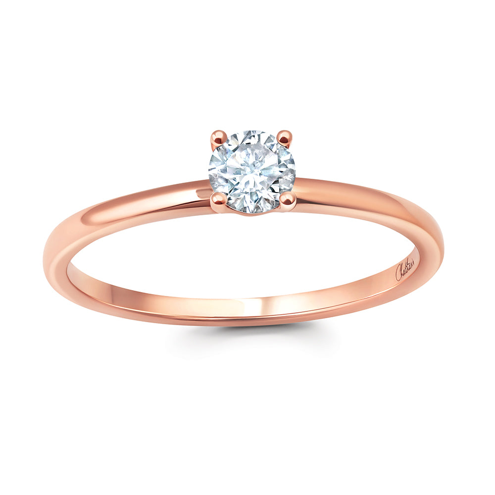 Chatham lab-grown diamond solitaire ring, style CR15289RDIA