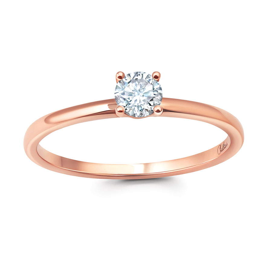 Diamond Stackable Solitaire Ring