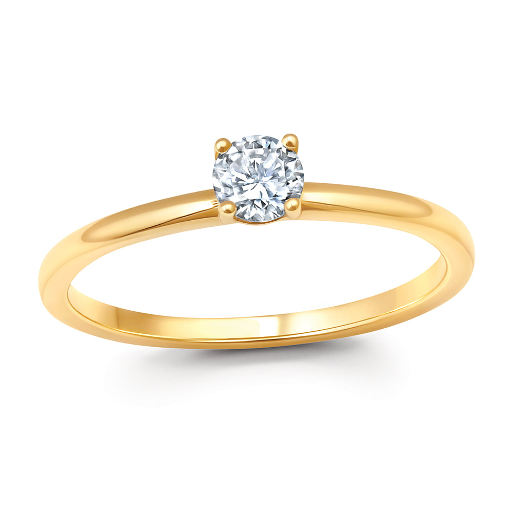 Chatham lab-grown diamond solitaire ring, style CR15289YDIA