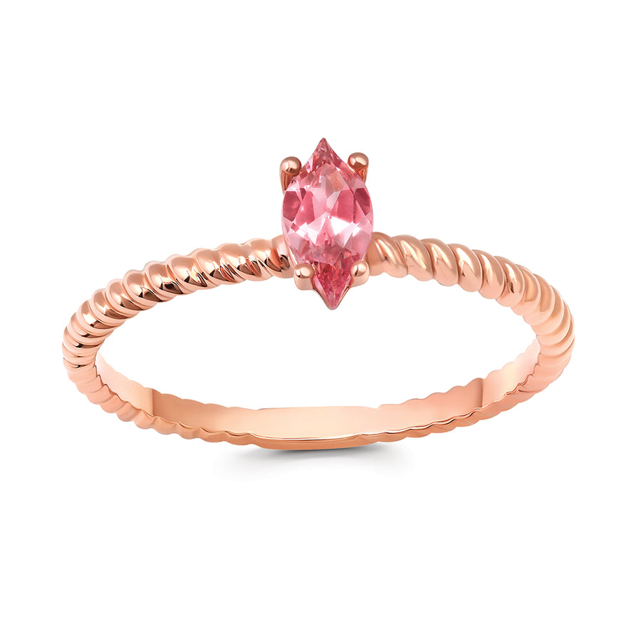 Champagne Sapphire Stackable Solitaire Ring