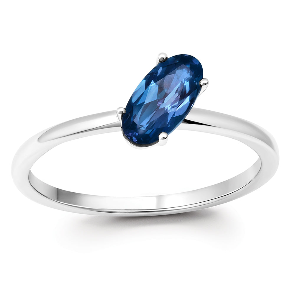 Chatham lab-grown alexandrite solitaire ring, style CR15292WAL