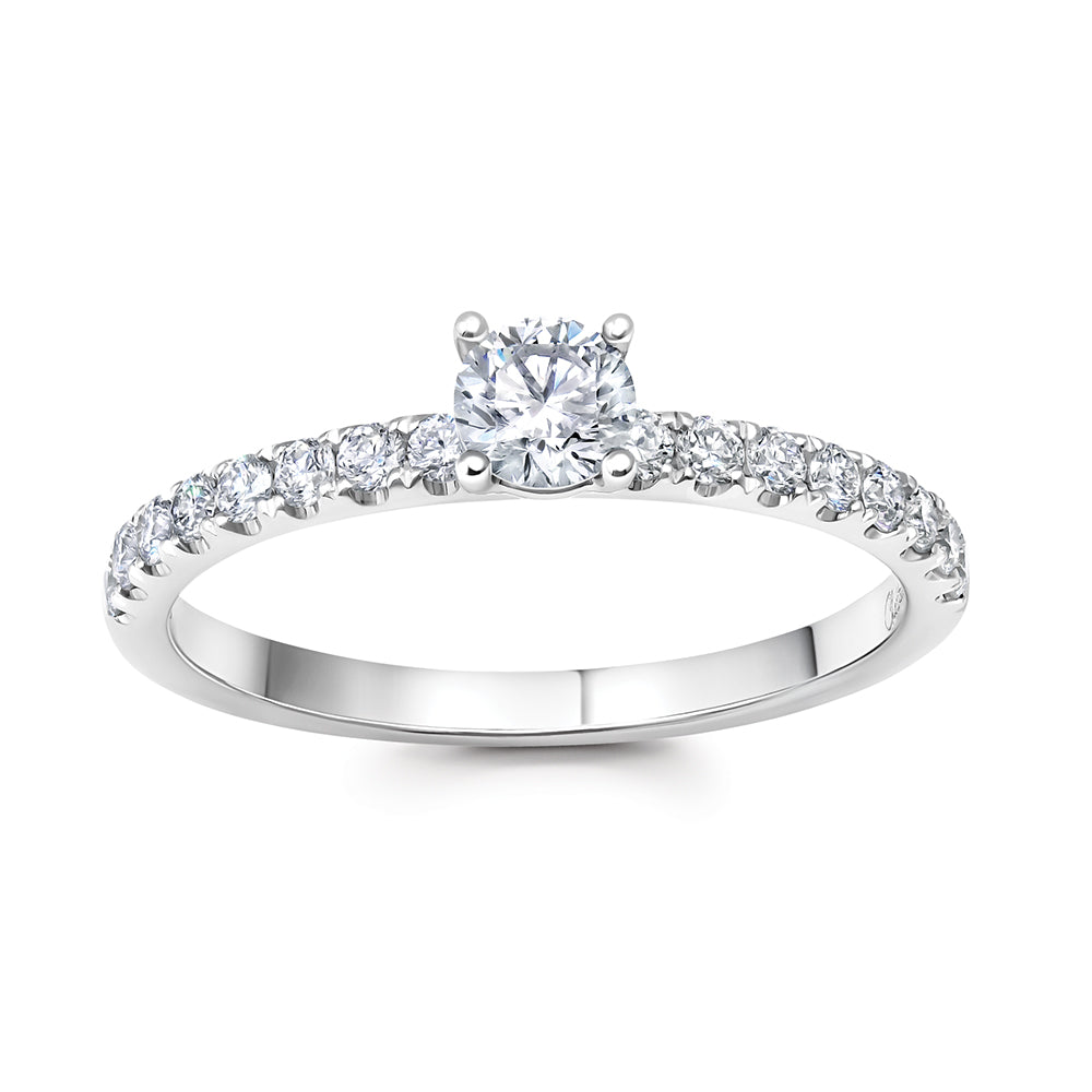 Chatham lab-grown diamond solitaire ring, style CR15295WDIA