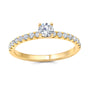 Chatham lab-grown diamond solitaire ring, style CR15295YDIA