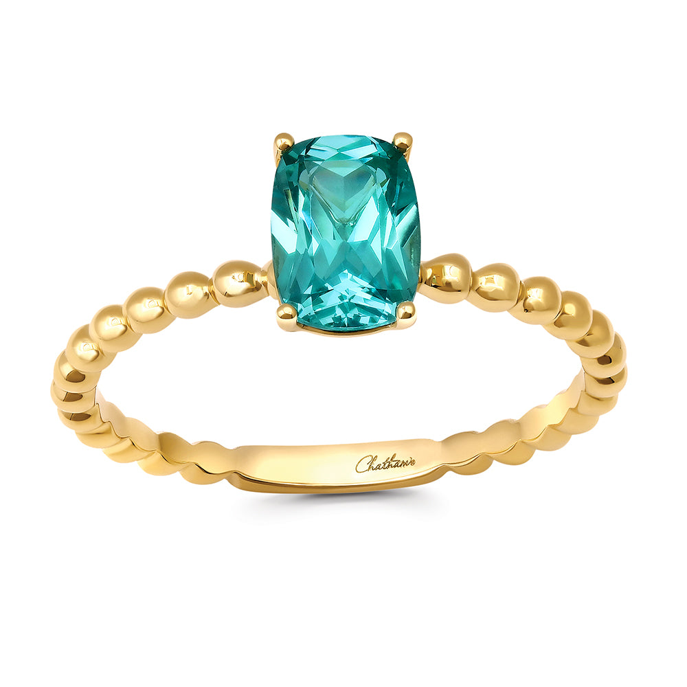 Chatham lab-grown chrysoberyl solitaire ring, style CR15298YCH