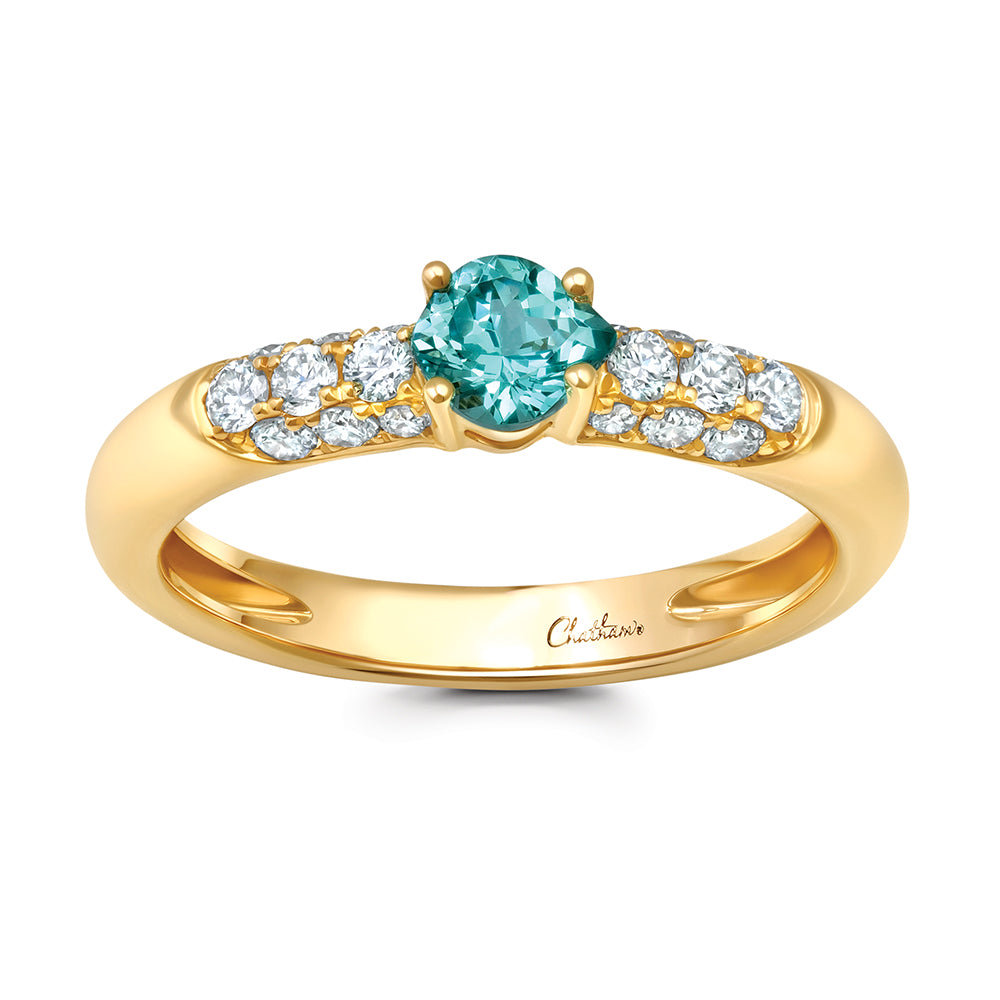 Chatham lab-grown chrysoberyl ring, style CR15307YCH