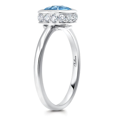 Aqua Blue Spinel Ring