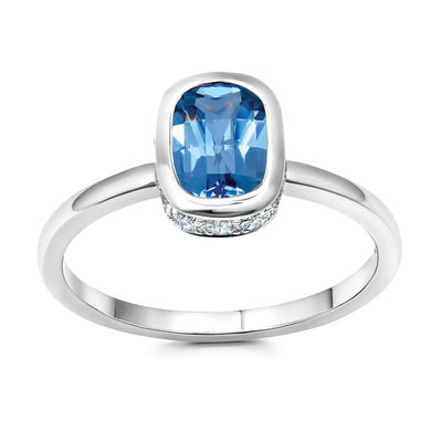Aqua Blue Spinel Ring