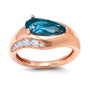 Chatham lab-grown spinel ring in 14k rose gold, style CR15317RPA